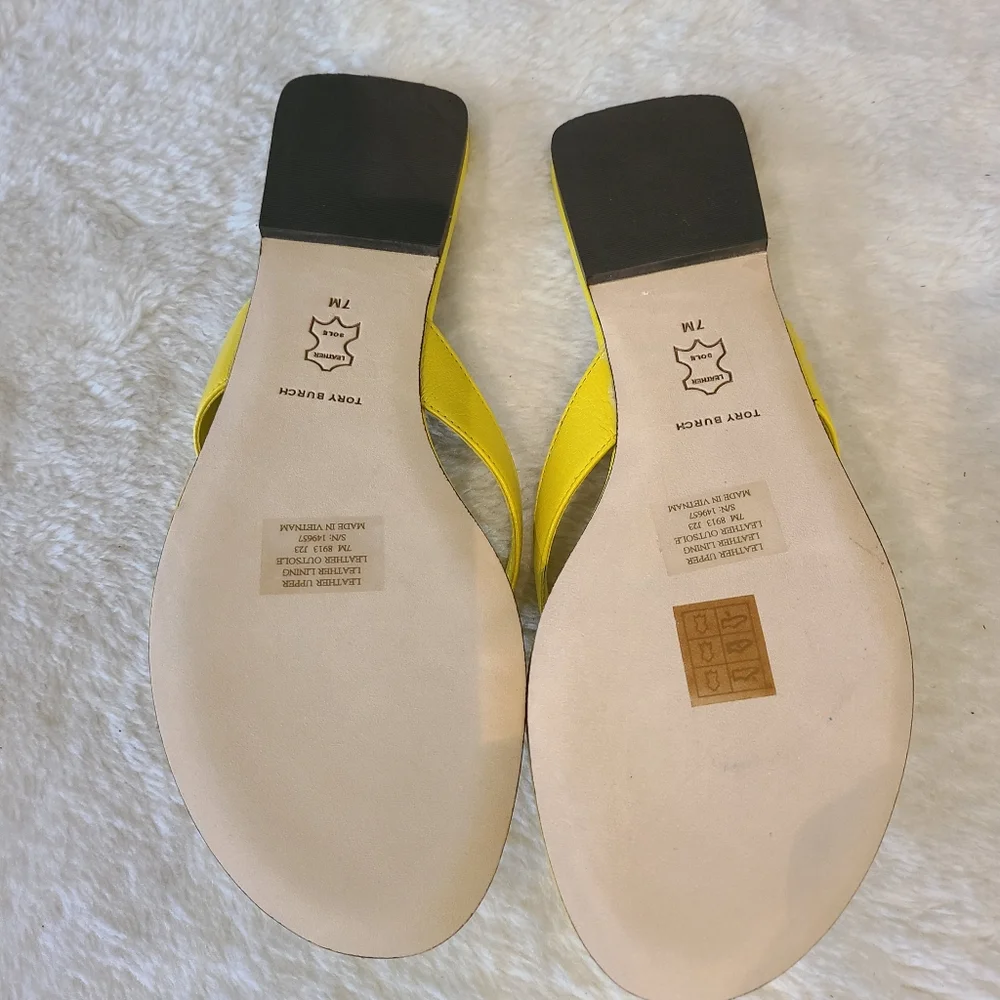 Tory Burch Leather Flip Flops